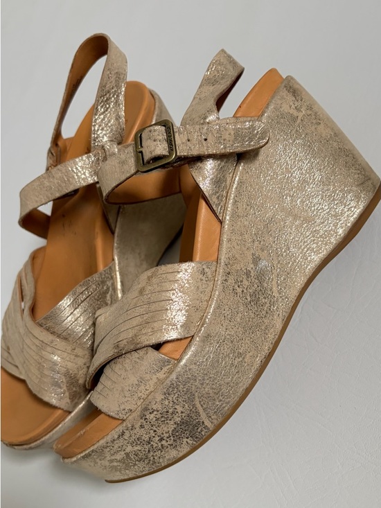 Kork-Ease Shoes - Kork-Ease Women’s Shoes Adelphi Leather Wedge Sandals Gold Boho size 6